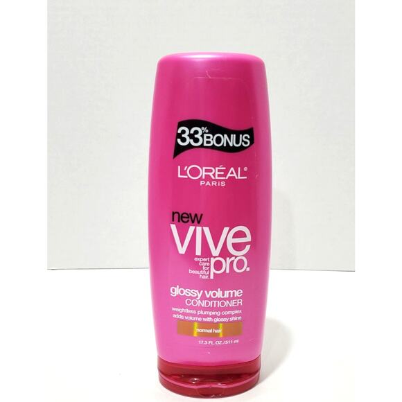 L'Oreal Paris New Vive Pro Glossy Volume Conditioner Normal Hair 17.3 fl oz - Picture 1 of 6